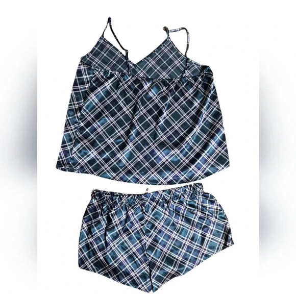 Cozy Rozy Plaid Soft Two Piece Pajama Set - Picture 2 of 6